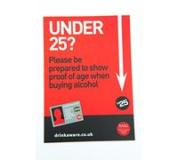 Challenge 25 Adhesive Backing Sticker for Alcohol Retailers (A6)