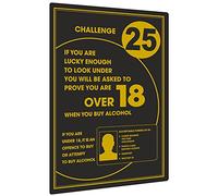 Challenge 25 Underage Drinking Wall Sign - Wall Mountable Legal Drinking Notice for Bars