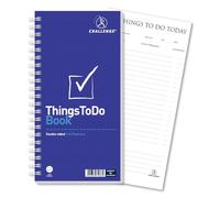 Challenge 280 x 152 mm Planning Book Things to do Wirebound Perforated, 115 Pages , Set of 1, Blue