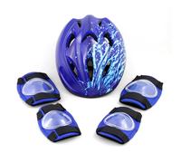 Challenge 51-56cm Kids Bike Helmet and Safety Set - Blue