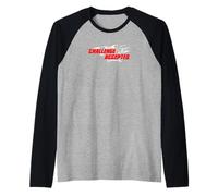 Challenge Accepted Drag Racing Target End Line Raglan Baseball Tee