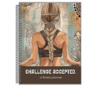 Challenge Accepted Fitness Planner 90 Day Daily Workout & Meal Planner (Black)