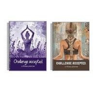 Challenge Accepted Fitness Planner - 90 Day Exercise and Fo od Journal Plan for Wellness and Gratitude,Evening Reflection Planner Spiral Bound,Health & Workout Log,Water & Sleep Tracker