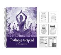 Challenge Accepted Fitness Planner - 90 Day Workout & Meal Tracker, For Students Men Women Gym Home School Morning Daily Life Self Care Home School Daily