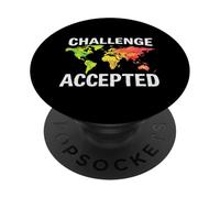 CHALLENGE ACCEPTED Motivational Map PopSockets Adhesive PopGrip