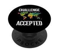 CHALLENGE ACCEPTED Vibrant Typographic PopSockets Adhesive PopGrip