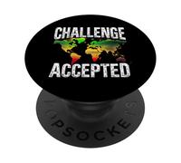 CHALLENGE ACCEPTED Vibrant Typographic PopSockets Adhesive PopGrip