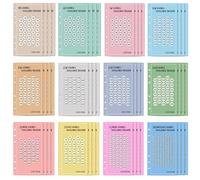 Challenge Binder Trackers To Save Money: A6 Savings Tracking Book, 6 Ring Budget Card Set, Financial Planning Organizer | 48PCS Tracker