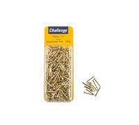 Challenge Brassed Escutcheon Pins 15mm 100g Clam Pack