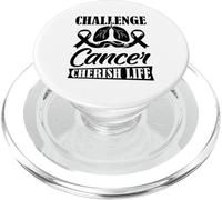 Challenge Cancer Cherish Life - Lung cancer awareness PopSockets PopGrip for MagSafe