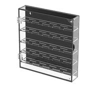 Challenge Coin Case, Transparent Acrylic Round Holder, Removable Shelves, Wall and Desk Display for Collections, Lapel Pins