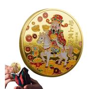 Challenge Coin | Chinese Year Of The Horse Collector Coin - Travel-Friendly Luck Charm Gift for Friends Teens Wife Son Youth Men Family Boys Daughter Women Husband