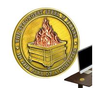 Challenge Coin - Strongest Steel Is Forged In A Coin | Fire Challenge cooins For Men Women | Funny Commemorative cooins For Employee Farewell, Desk Decor, Workplace Motivation