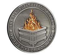 Challenge Coin - Strongest Steel Is Forged In A Coin | Fire Challenge cooins For Men Women | Funny Commemorative cooins For Employee Farewell, Desk Decor, Workplace Motivation