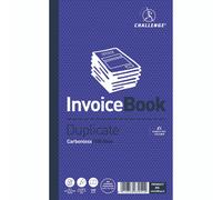 Challenge Duplicate Invoice Book With Vat, Carbonless, 100 Pages, Set Of 5 (210 X 130 mm)