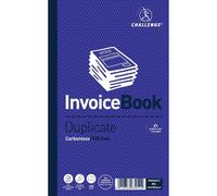 Challenge Duplicate Invoice Book 210x130mm Card Cover With VAT 100 Sets (Pack 5)