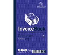 Challenge Duplicate Invoice Single VAT Column Book 100 Sets 210x130mm 5 PACK