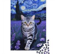 Challenge, Learn, And Enjoy with American Shorthair - 1000 Piece Wooden Puzzle for An Unforgettable Family Activity - Suitable for All Ages