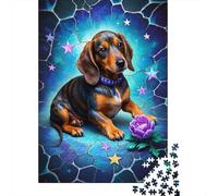 Challenge, Learn, And Enjoy with Dachshund - 1000 Piece Wooden Puzzle for An Unforgettable Family Activity - Suitable for All Ages