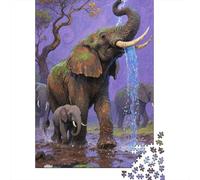 Challenge, Learn, And Enjoy with Elephant - 1000 Piece Wooden Puzzle for An Unforgettable Family Activity - Suitable for All Ages