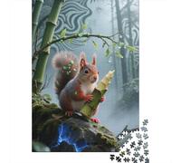 Challenge, Learn, And Enjoy with Squirrel - 1000 Piece Wooden Puzzle for An Unforgettable Family Activity - Suitable for All Ages