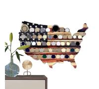 Challenge Medal Display | Wall Mounted Wooden Medal Holder for Collection | Multi-Layer Structure Decorative Storage for Living Room or Bedroom