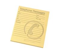 Challenge Telephone Message Pad 127 x 102 mm Yellow 80 Sheets Pack of 10