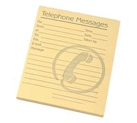 Challenge Telephone Message Pad 127x102mm Yellow (10 Pack) 100080477