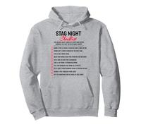 Challenge the Stag Bachelors Party Checklist Stag Do Party Pullover Hoodie