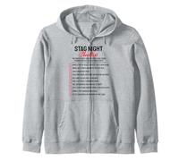 Challenge the Stag Bachelors Party Checklist Stag Do Party Zip Hoodie