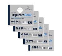 Challenge Triplicate Book, Carbonless, 100 Pages, 5 pack (105 x 130 mm)