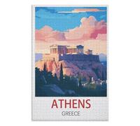 Challenge Yourself,Athens Greece ,Adults 1000 Piece Jigsaw Puzzle- Christmas,52x38,paper puzzle ,AA-9