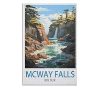 Challenge Yourself，Mcway Falls Big Sur，Adults 1000 Piece Jigsaw Puzzle- Christmas，75x50，wooden puzzle ，AA-589