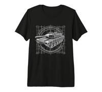 Challenger 2 TES USA Tank Blueprint Sketch Art Premium T-Shirt