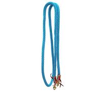 CHALLENGER 8' x 5/8" Western Nylon Braided Turquoise Barrel Reins w/Brass Snaps 607RT03TR
