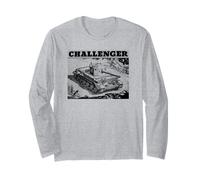Challenger A30 WWII British Tank Scene Art Long Sleeve T-Shirt