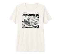 Challenger A30 WWII British Tank Scene Art Premium T-Shirt