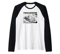 Challenger A30 WWII British Tank Scene Art Raglan Baseball Tee