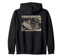 Challenger A30 WWII British Tank Scene Art Zip Hoodie