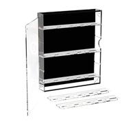 Challenger Coin Holder - Clear Acrylic Display | Round Currency Storage Box with Removable Shelves, Desktop Decorative Frame for Collecting Buttons of Badge Pins Wall