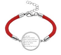 Challenges do it Quote Lucky Red String Bracelet Rope Bracelet Handmade