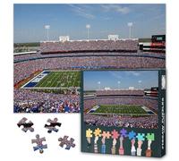 Challenging 1000-Piece Jigsaw Puzzle for Adults - New York Football Stadium Art with Premium Puzzle Board, Highmark Stadium Sports Arena Puzzles for Adults, 27.5x19.7 Inches