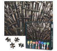 Challenging 1000 Piece Jigsaw Puzzles for Adults Medieval Throne of the Iron Sword - 27.5x19.7 Inch Difficult Puzzle Vintage Art, Family Educational Games & Home Decor Gift