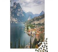 Challenging 1000 Piece Lake Garda Jigsaw for Adults - Eco-Friendly Paper Puzzle, A Mindful Toy & Unique Gift Idea 70x50cm/1000pcs