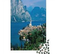Challenging 1000 Piece Lake Garda Jigsaw for Adults - Eco-Friendly Paper Puzzle, A Mindful Toy & Unique Gift Idea 70x50cm/1000pcs