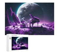 Challenging Astronaut Playing Piano on Alien Moon Jigsaw Puzzle for Adults, 1000 PCS, An Absorbing Project for Relaxed Weekends, for Creative Downtime