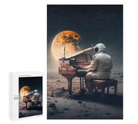 Challenging Astronaut Playing Piano on Mars Jigsaw Puzzle for Adults, 1000 PCS, A Creative Way to Unwind after A Busy Day, for Quiet Evenings