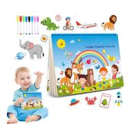 Challenging Book Learning, Quiet Books for Kids | Preschool Learning Activity Book - Preschool Learning Activity Book, Interactive Books for Bambi