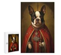 Challenging Boston Terrier The Pope Jigsaw Puzzle for Adults, 1000 PCS, Versatile Leisure for Adults Who Enjoy Jigsaws, for Puzzle Fans