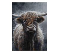 Challenging Brain Puzzle, 1000 Pcs Bull Animal Art Jigsaw